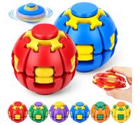 2PCS Press To Spin Helix Core Fidget Spinner Ball, Sensory Fidget Toys