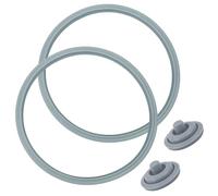 2Pcs Pressure Cooker Sealing Ring, 22cm Rubber Clear Replacement Gasket, Pressure Cooker Rubber Seal with 2 Cooking Signal Seal, Spare Part Sealing Ring for Silit WMF Fissler