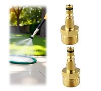 2Pcs Pressure Washer Hose Fittings, Brass M22 Quick Release Adapter, Washer Gun Hose Pipe Convert Tool, Compatible with Karcher Washer Gun Hose Pipe