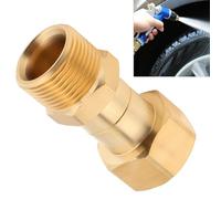 2Pcs Pressure Washer Swivel Fitting, M22 14mm Pressure Washer Gun Swivel Joint Brass Pipe Fitting 360 Degree Anti Twist Fitting, 4500 PSI