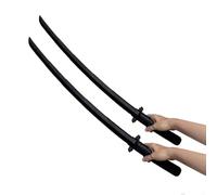 2PCS Printed Gravity Retractable Samurai Sword Model Toys,Telescopic Katana Toy, Creative Decompression Super Healing Tricky Toy(Black)