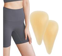 2PCS Private Pad Concealer, Reusable Soft Nipple Covers Water Drop Pad Lightweight Guard Traceless Invisible Adhesive Waterproof Nippies for Women, Legging Activewear Bikini Underwear Concealer, Beige