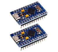 2PCS Pro Micro 32U4 5V 16MHz Bootloadered, USB Development Board Module Micro Development Board Microcontroller, Micro USB Development Board Module Microcontroller for Arduino