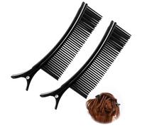 2Pcs Professional Alligator Hair Clips for Sectioning - Nonslip Grip Comb for Salon Home Styling, Haircuts, Dying and DIY Accessories