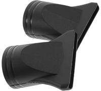 2PCS Professional Blow Dryer Narrow Concentrator - Specific Fit 4.3-4.5cm Diffusers, Black ABS Plastic Nozzle Replacement for Hair Dryer Attachments, Salon-Grade Flat Blow Styling Tools