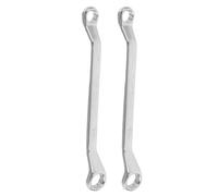 2pcs Professional Double Head Ring Spanner Offset Box Wrench 30mm 32mm | Mirror Finish, Thickened Carbon Steel Build, Deep Offset Heads, Workshop Use for Stubborn Fasteners