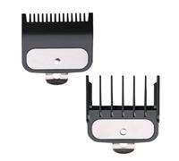 2Pcs Professional Hair Clipper Guards Guide Combs With Metal Clip From 2 Cutting Lengths 1.5mm + 4.5 Mm Fits Most Compatible For Wahl Clippers(2 PCS BLACK)