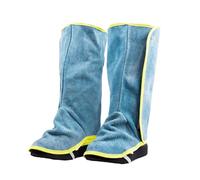 2Pcs Professional Leather Welding Boot Covers with Adjustable Straps for Industrial Use Professional Welders Foot Protective High Temperature Proofed Foot Protects Flame Retardant Shoes Covers