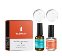 2Pcs Professional Nail Primer And Prep Dehydrator Set Rapid Dry Works For Home Salon Use Gel Compatible