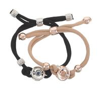 2pcs Projection Couples Bracelets Adjustable Rope Copper for Lovers | Matching Set for Long Distance Relationships, Lights up Romantic Images, Valentine’s Day and Anniversaries