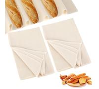 2PCS Proofing Cloth for Bread Baking 120x75cm Linen Cloth Reusable Bread Proofing Cloth Thick Baking Bread Pastry Cloth for Rolling Dough, Baguettes, Loaves, Pastry, Homemade Bread