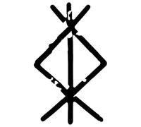 2PCS Protection Rune Viking Vinyl Decal - 3.5"x5.9" Waterproof Sticker for Car, Laptop, Grimoire - Spiritual Symbol Decorative Emblem | #AZ10 (Black)
