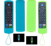 2PCS Protective Cases Remote Control,Remote Cover Compatible with Fire TV Glow-in-the-Dark,Re-mote Cover Compatible with Firestick Protect Your Rem-ote,Fi-resticks,Fire Stick Re-mote Co-ver,Green+Blue