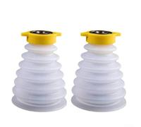 2pcs Protective Drill Cover Collectors for Various Hammer Drills, Silicone and Steel Combination, Helps Avoid Inhalation and Heat Damage to Drill Bits