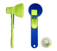 2Pcs Protein Powder Measuring Funnel and Spoon, Large Sliding Handle Funnel Scoop for Health Supplements and Milk Powder