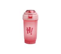 2PCS Protein Shaker Bottle 500ML with Mixing Ball Pink Green Shaker for Protein Powder Smoothie Milkshake Supplement, Leakproof Flip On Lid, Shake Cup for Men Women Water Bottle for Gym Sports Fitness