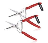 2PCS Pruning Shears, Heavy Duty Garden Clippers Gardening Scissors Handheld Bonsai Scissors Gardening Tools for Garden Courtyard Lawn (Straight Head)