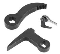 2pcs Pry Bar Wrench Adaptor Head, 1/2" Drive L-Shape Ratchet Pry Bar Adapter & Crowbar Head with Band Sawtooth Half Shaft Car Crow Bar Repair Extension Tools Attachment for Tight Space