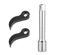 2pcs Pry Bar Wrench Adaptor Heads, 1/2 Inch Alloy Crowbar Adapter Head Tool with 1 Extension Bar Half Shaft Removal Car Repairing Tools for Tight Spaces