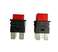 2Pcs PS23-16 Self-locking Red Pushbutton Switches 4Pins 16A Socket Strip Push Button Switch with LED