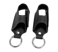 2pcs PU Leather Asthma Inhaler Holder,Portable Asthma Inhaler Holder Case with Clip,for Home Work or Travel (Black)