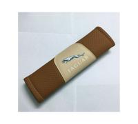 2pcs PU Leather Car Seat Belt Covers Shoulder Pads Cushion For Jaguar