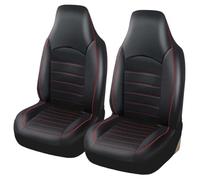2pcs PU Leather Car Seat Covers for Cupra Formentor 2020-2025, Bucket Seat Covers Front Pair Waterproof Car Seat Covers Auto Interior Accessories,A/Red