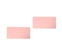 2pcs PU Leather Makeup Mat 31.5x15.8 Inch Vanity Top Protector | Pink Matte Finish, Car Stitched Edges, Prevents Sliding and Reduces Noise for Cosmetics and Powders