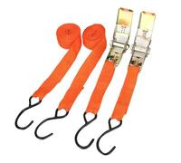 2Pcs Pull Ratchet Tie Down Straps Tensioner for Vehicle Cargo Fastening (1" 4.5m 2pcs)