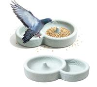 2Pcs Pumice Stone Bird Feeder, Garden Bird Water Bowl & Feeding Station