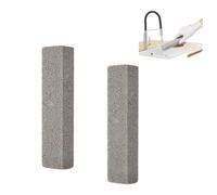 2Pcs Pumice Stone Long-handled Toilet Brush Strong Decontamination Cleaner Toilet Brush Urine Scale Removal (A grey-2)