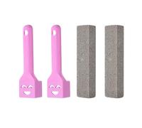 2Pcs Pumice Stone Toilet Cleaner With Handle Household Removes Rust Limescale Hard Water Stain For Toilets Washbasins