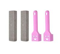 2Pcs Pumice Stone Toilet Cleaners With Ergonomic Handle Great For Removing Hard Water Stain In Bathroom Toilets