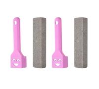 2Pcs Pumice Stone Toilet with Handle Household Removes Rust Limescale Hard Water Stain for Toilets Washbasins