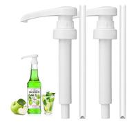 2Pcs Pump for Syrups for Monin 700ml, Dosing Pump 10ml for Syrup, Pump Dispenser, Reusable Syrup Pump Set, Syrup Dispensers for Syrups in Glass Bottle Monin