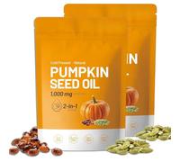 2PCS, Pumpkin Seed Oil, Cold Pressed Pure Virgin Oil, Mineral, Antioxidant, Reduces Hair Loss and Promotes Hair Growth, Non-GMO