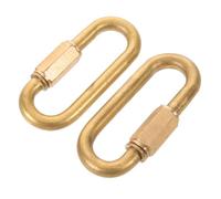 2pcs Pure Copper Oval Threaded Quick Connector | Golden Finish, Secure Attachment for Belts, Camp Hardware Setup and Outdoor Use