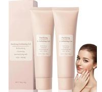2Pcs Purifying Exfoliating Gel,Purifying Cream,Gentle Face Scrub for Women,Facial Scrub for Soft Dead Skin,Face and Body Facial Exfoliating Cream Scr-ub,Exfo-liating Cleanser,Liquid Exfoliator