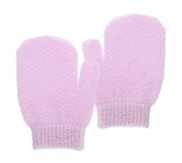 2pcs Purple Exfoliating Bath Mitt Gloves for Skin Cleaning, Reusable | Frosted Toweling Cloth, Lightweight Household Supply, Comfortable Cleansing Aid, Single Pair for Bathing Use
