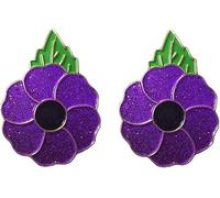 2pcs Purple Remembrance Day Pin Badge Brooch Lest We Forget Decorations Memorabilia Animal in War