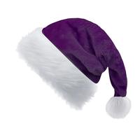 2pcs Purple Santa Hat Sparkly Xmas Hats for Adult,Thickened Classic Father Xmas Hat Santa Costume,Sequin Xmas Hat Plush Luxury Santa Claus Hat,Xmas Party Hat Cap for Man Women Xmas Holiday New Year