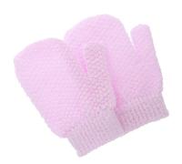 2pcs Purple Shower Glove Exfoliating Mitts for Skin Cleansing Reusable | Frosted Toweling Cloth, Lightweight and Comfortable, Household Body Scrub Tool, Single Pair for Bathing Use
