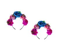 2pcs Purple Spider Flower Headband for Halloween Party and Festivals | Stretchy Bands, Smooth Polyester Finish, Lightweight Comfort, Lovely Eye Catching Style for Adults