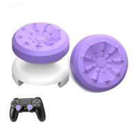 2Pcs Purple Thumbstick Thumb Grip Cap, Silicone Anti Slip Performance Controller for Playstation 4 PS4 Playstation 5 PS5 Reduce Thumb Wrist Hand Fatigue Improve Shooting Action Fighting Games Accuracy