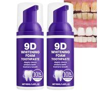 2pcs Purple Whitening Toothpaste & Tooth Mousse,Colour Corrector Teeth&Purple Serum,Teeth Whitening Toothpaste,Whitens & Brightens Teeth,Fresh Breath,Long-Lasting Care,Deep Cleansing Oral Care
