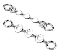 2Pcs Purse Extender Chain Silver Bag Extender Chain Heart Moon Purse Strap Extenders White Purses Strap Replacement Crossbody Bags Accessories for Women Bag Charms for Handbag Purses Making Supplies