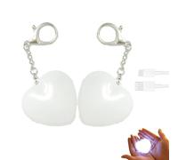 2PCS Purse Light Handbag Light - USB Rechargeable, Love Wallet Tote Bag Touch-Sensing Lights for Inside Purse, Heart Shaped Bag Light Keychain-Valentine's Gifts for Her, Women, Girls