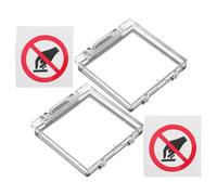 2pcs Push Button Protector Raised Plastic Cover with Adhesive | 55x50 Square Design, for Computer Case and Dishwasher Controls, Dustproof Safeguard