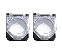 2PCS Push Button Switch Covers Waterproof Safety Protector with Lockable Transparent Flip Top for 22mm Mount Designed to Avoid Accidental Presses on PC and Server Buttons