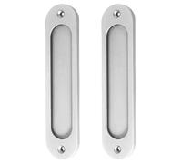 2Pcs Push-Pull Cabinet Handles Zinc Alloy, Ergonomic Sliding Door Hardware for Wardrobes & Glass Doors, Quick Install Door Embedded Handle Glass Door Handles